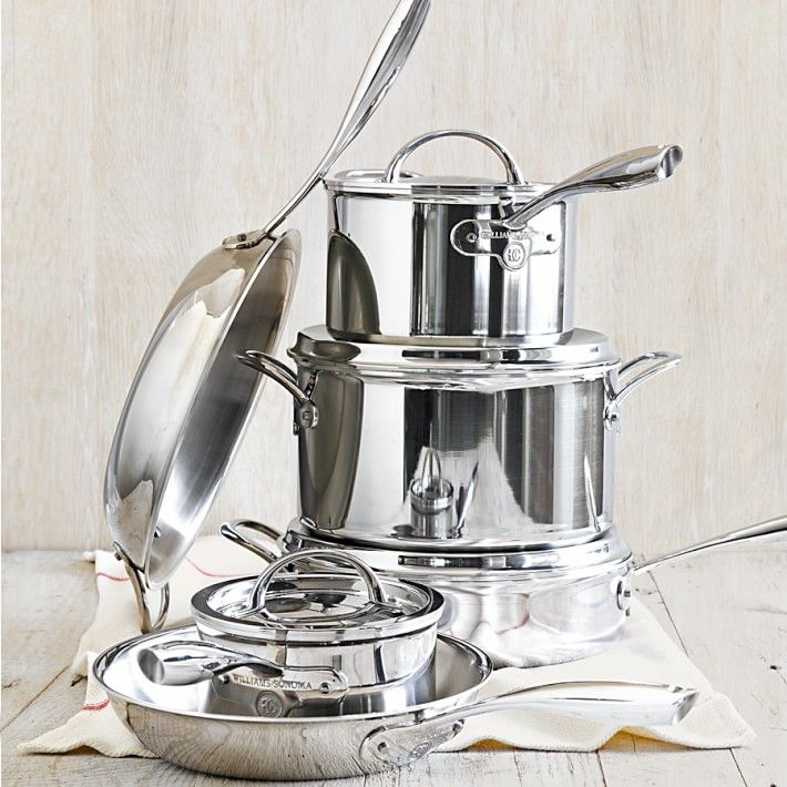 silver saucepans