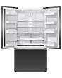 Fisher & Paykel RF540AZUB6 90Cm 70/30 Frost Free American Fridge Freezer - Black Stainless Steel