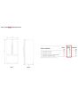 Fisher & Paykel RF540AZUB6 90Cm 70/30 Frost Free American Fridge Freezer - Black Stainless Steel