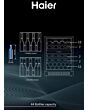 Haier HAKWBD 60 UK 60Cm Dual Zone Wine Cooler - Black Glass