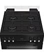 Hotpoint HDD6GDC2B1 Dual Fuel Double Cooker 60CM - 75L / 38L with Glass Lid