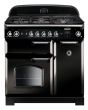 Rangemaster CLA90DFFBL/C Black/Chrome Classic 90 Dual Fuel Range Cooker