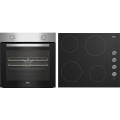 Beko BBSF210SX S/Steel Built-In Oven + Ceramic Hob Pack 