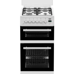 Beko EDG507W 50cm Double Oven Gas Cooker with Gas Hob - White