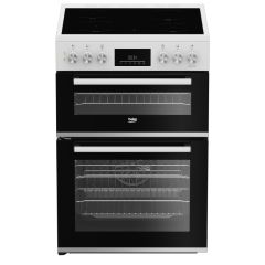 Beko FDC6731W White 60Cm Double Oven Electric Cooker With Ceramic Hob