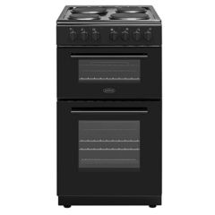 Belling BFSE51DO BK Black 50cm solid plate d/oven main oven fan Cat/liners