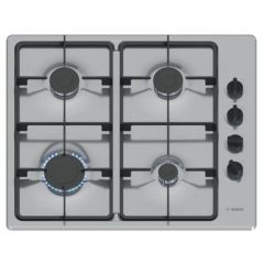 Bosch PBP6B5K60 Brushed steel 60cm, 4 burners, 2 Cast iron finish supports, new standard sword dials