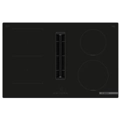 Bosch PVS811B16E Black Glass 80cm venting hob, Touch Control, 4 x zones, 1 CombiZone + Ventilation, 