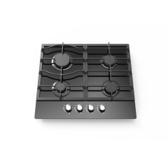 Cata UBGOG601BK 60cm Gas On Glass Hob • Automatic Ignition • Cast Iron Pan Stands •
Flame Safety Dev