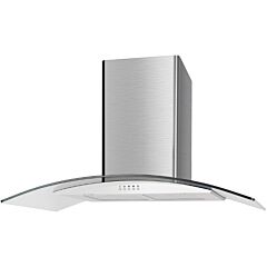Cata UBSCG90SS Stainless Steel 90cm Stainless Curved Glass Hood