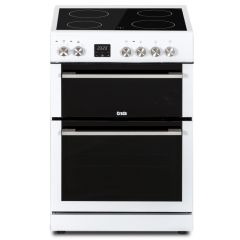 Creda C60CDOW White 60Cm Cooker Ceramic 30L Grill &Oven, 64L Fan Oven