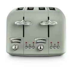 Delonghi CT04.GR Green Argento Flora 4 Slice Toaster 