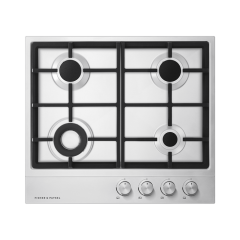 Fisher ＆ Paykel CG604DNGX1 4 Burner 60Cm Gas Hob - Stainless Steel
