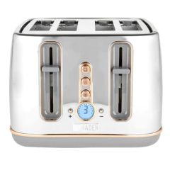 Haden 204868 Chrome + Copper Dorchester 4 Slice Toaster