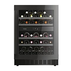 Haier HAKWBD 60 UK 60Cm Dual Zone Wine Cooler - Black Glass