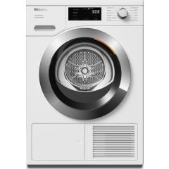 Miele TEH 785 WP Lotus White Heat-Pump Tumble Dryer, 9Kg, Energy A+++, 10 Drying Programmes, Drycare