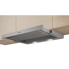 Neff D46BR22N1B Metallic silver 60cm wide, Logo design handle, 3 speed, Rocker Switch Controls, LED 
