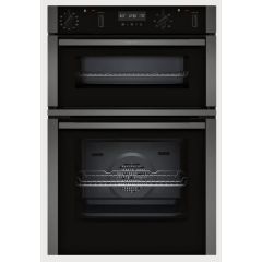 Neff U2ACH7AG7B Black with Grap CircoTherm Main oven, 8 functions, 2nd oven 4 functions. Electronic,