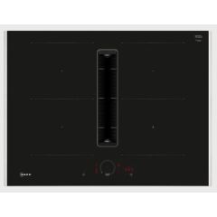 Neff V57THQ4L0 Black glass wit 70cm Venting Hob, Built-in dimension 60cm, Twist Touch control, 2 x c