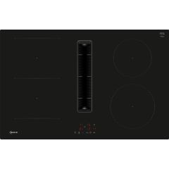Neff V58NBS1L0 Black Glass 80cm Venting Hob, Touch Control, 4 x zones, 1 Combi zone + Ventilation, A