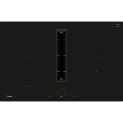 Neff V58NHQ4L0 Black Glass 80cm Venting hob, Twist Touch Control, 2 x Combi Zone + Ventilation, Favo