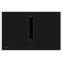 Neff V58PHQ4C0 Flush Black Gla 80cm Venting hob, Twist Touch Control, 2 x Combi Zone + Ventilation, 