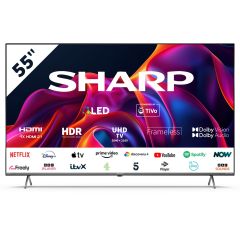 Sharp 4T-C55GM6141KB 55" 4K Uhd Quantum Dot Frameless Smart TiVo TV
