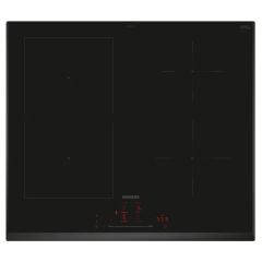 Siemens ED651HSB1E Black glass 60 cm, 4 zone, touchSlider control, combiZone, Home Connect, Favourit
