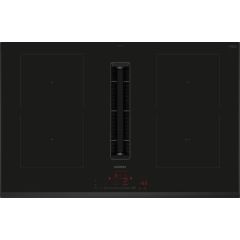 Siemens ED851HQ26E Black glass 80 cm inductionAir venting hob, touchSlider control, 2 x combiZone + 