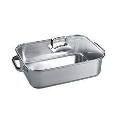 Siemens HZ390011 Oval roasting dish with lid for use with induction hobs