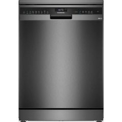 Siemens SN25EC13CE Black steel autoOpen dry, 8 programmes, flexComfort baskets, varioDrawer, gla