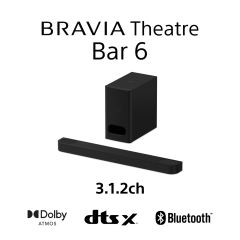 Sony HTB600.CEK 3.1.2Ch Bravia Theatre Bar 6 Dolby Atmos® Soundbar - Black