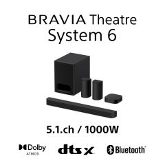 Sony HTS60.CEK 5.1Ch Bravia Theatre System 6 Dolby Atmos® Home Theatre System - Black