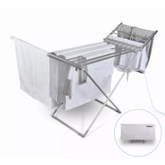 Tower T25003 Heated Winged Airer with Cover - Silver