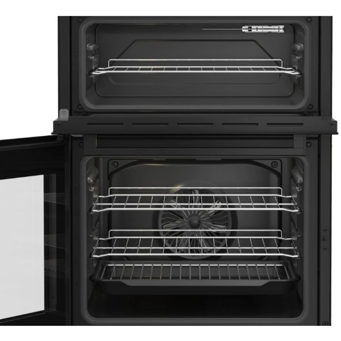 Beko EDC6731K Black 60Cm Double Oven Electric Cooker With Vitroceramic Hob