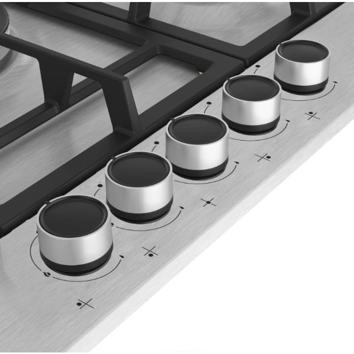Beko HIAW75225SXE 75cm Gas Hob with Front Knob Controls - Stainless Steel