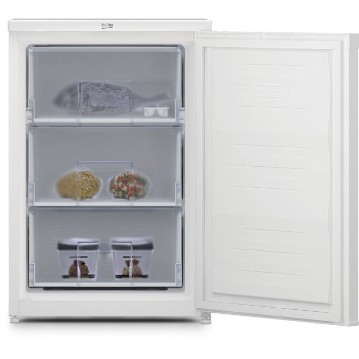 Beko UFS4584W H840 W540 D590 L95 3 Compartments, Under Counter, E Energy Rated Freezer (4 Star) 