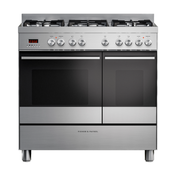 Fisher & Paykel OR90L7DBGFX2 S/Steel 90Cm Dual Fuel 5 Burner Range Cooker - Stainless Steel
