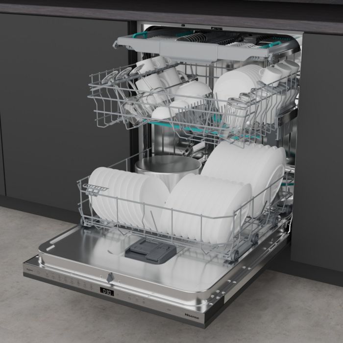 Hisense HV663A60UK Full-Size Fully Integrated Dishwasher - 16 Place Settings