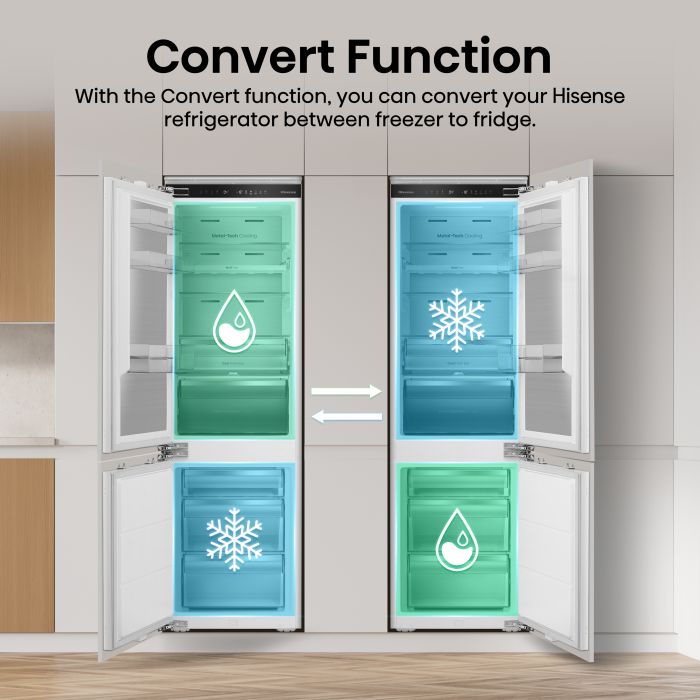 Hisense RB5B250SSWC1 Integrated 60/40 Total No Frost Smart Fridge Freezer Convert Function