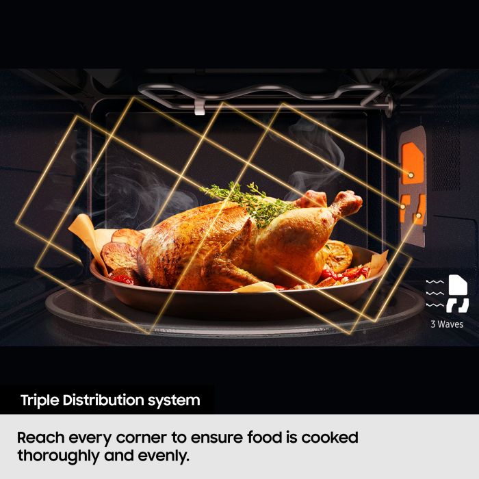 Samsung MS32DG4504ATE3 S/Steel 32L Solo Microwave with Triple Distribution System - Black