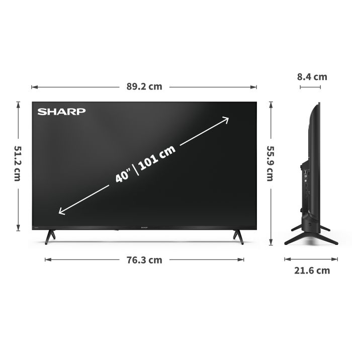 Sharp 2T-C40HE2245KB FHD 40 inchTV - Black