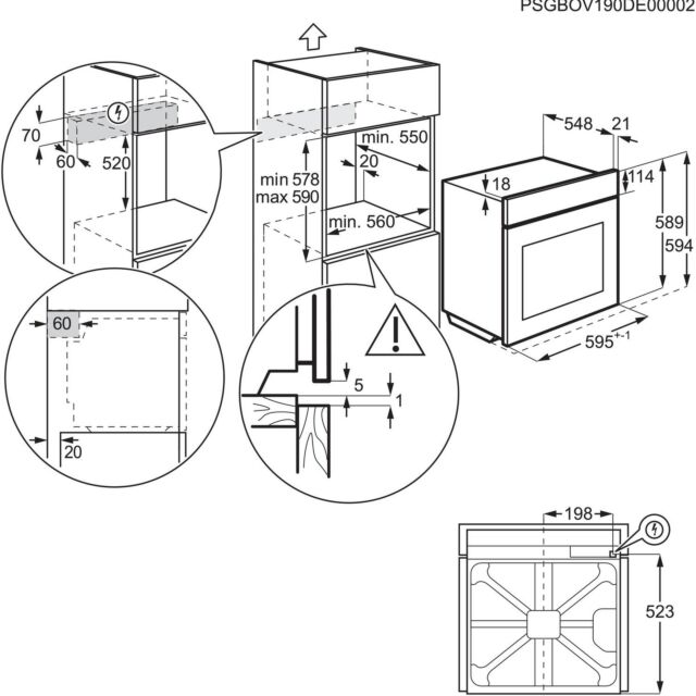 AEG BEX33501EM 
Multifunction Fan operated oven, touch control clock, minute minder and duration coo