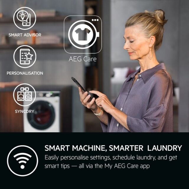 AEG LFR84146UC Connected Washing machine. 8000 Series, Universal Dose + Powercare technology. 10kg
w