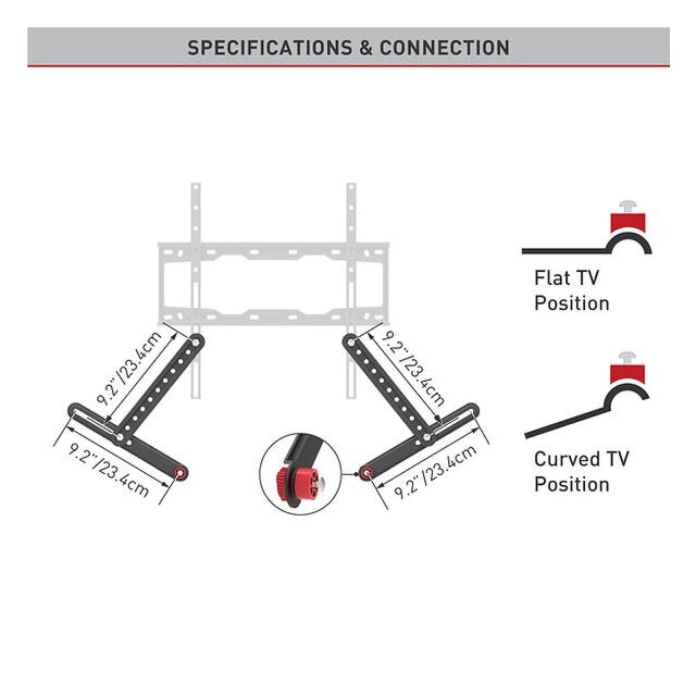 Barkan E820.B Black Soundbar Mount (Up To 6.5Kg)