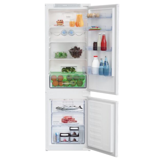 Beko BCFD4V73 E rated Integrated Combi 70/30 Frost Free Harvestfresh Fridge Freezer, Touch control e