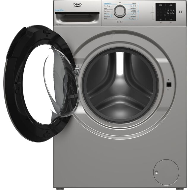 Beko BMN3WT3841S 8kg 1400 Spin Washing Machine - Silver