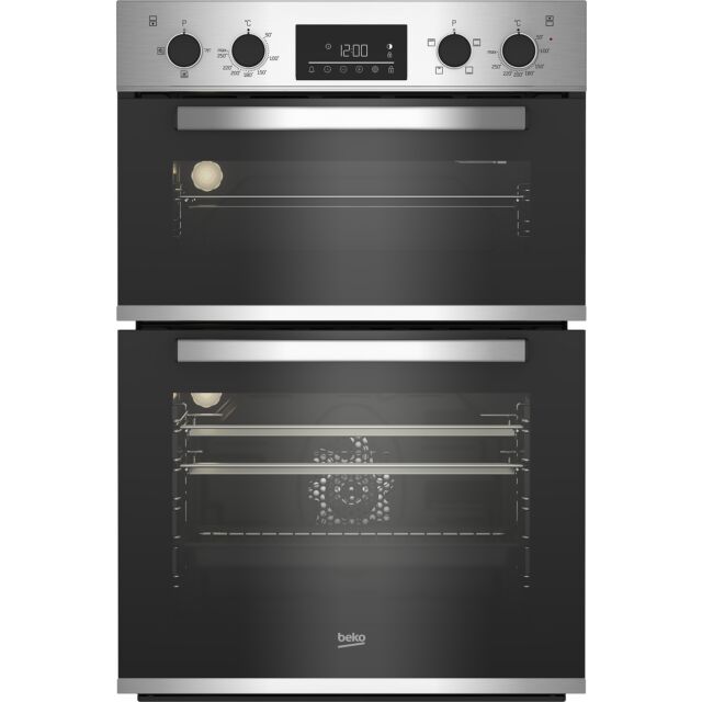 Beko CDFY22309X Built In Electric Double Oven - Stainless Steel - A Energy Rated