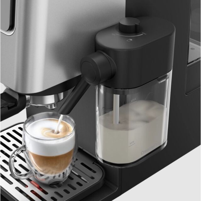 Beko CED7524X Espresso Machine with Integrated Grinder and Milk Cup - Silver