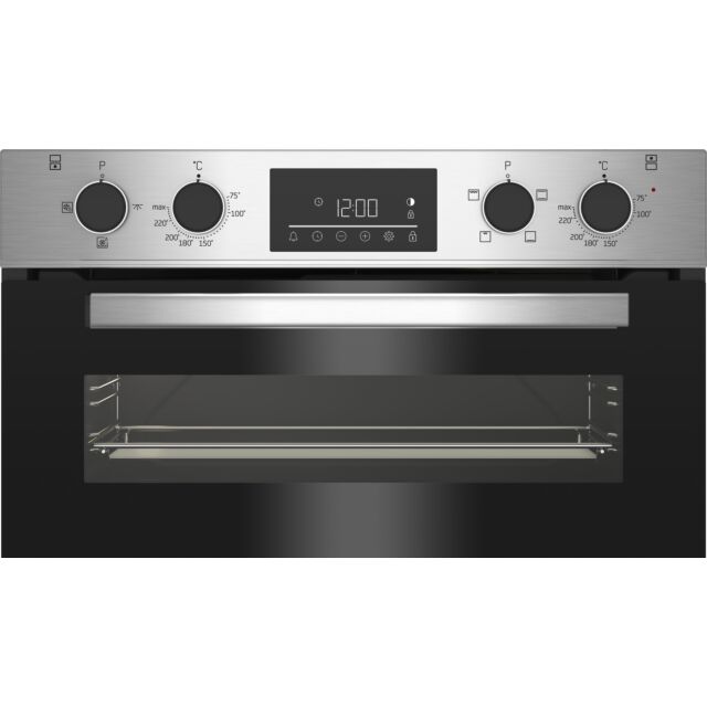 Beko CTFY22309X 59.4Cm Built In Electric Double Under Oven - Stainless Steel